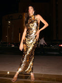 Lüks ve göz alıcı kokteyl elbise modellerinden Angelina Glitter Dress