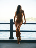 Lüks Kaliteli Elbise Modellerinden Shimmer Maxi Dress