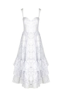 Lüks Kaliteli Elbise Modellerinden White Eflin Dress