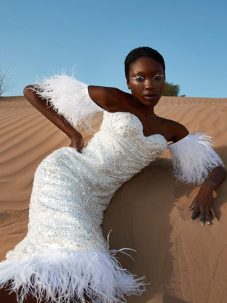 LeoArobe アローブ　Pearl Ruffle Dress Pearl Ruffle Dress BLACK | Arobe OFFICIAL ONLINE STORE