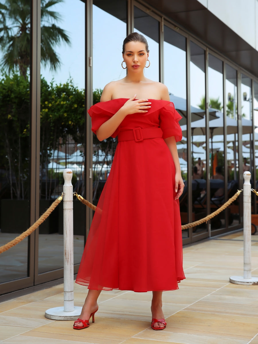 Lüks Kaliteli Elbise Modellerinden Red Fascinación Dress